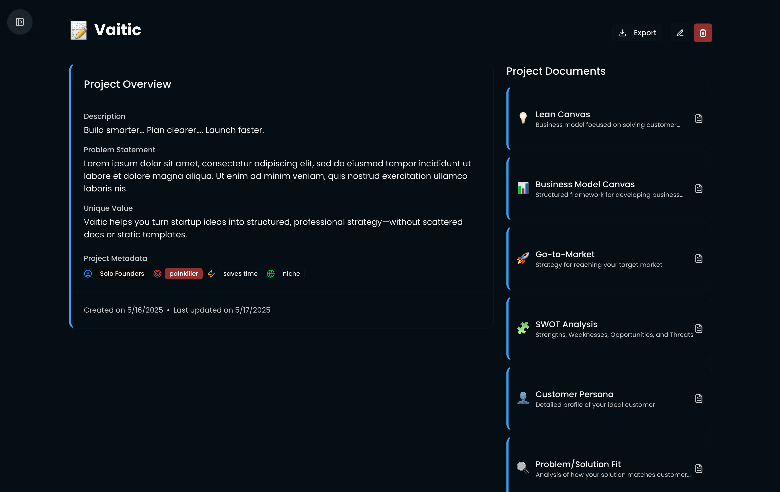 Vaitic platform interface